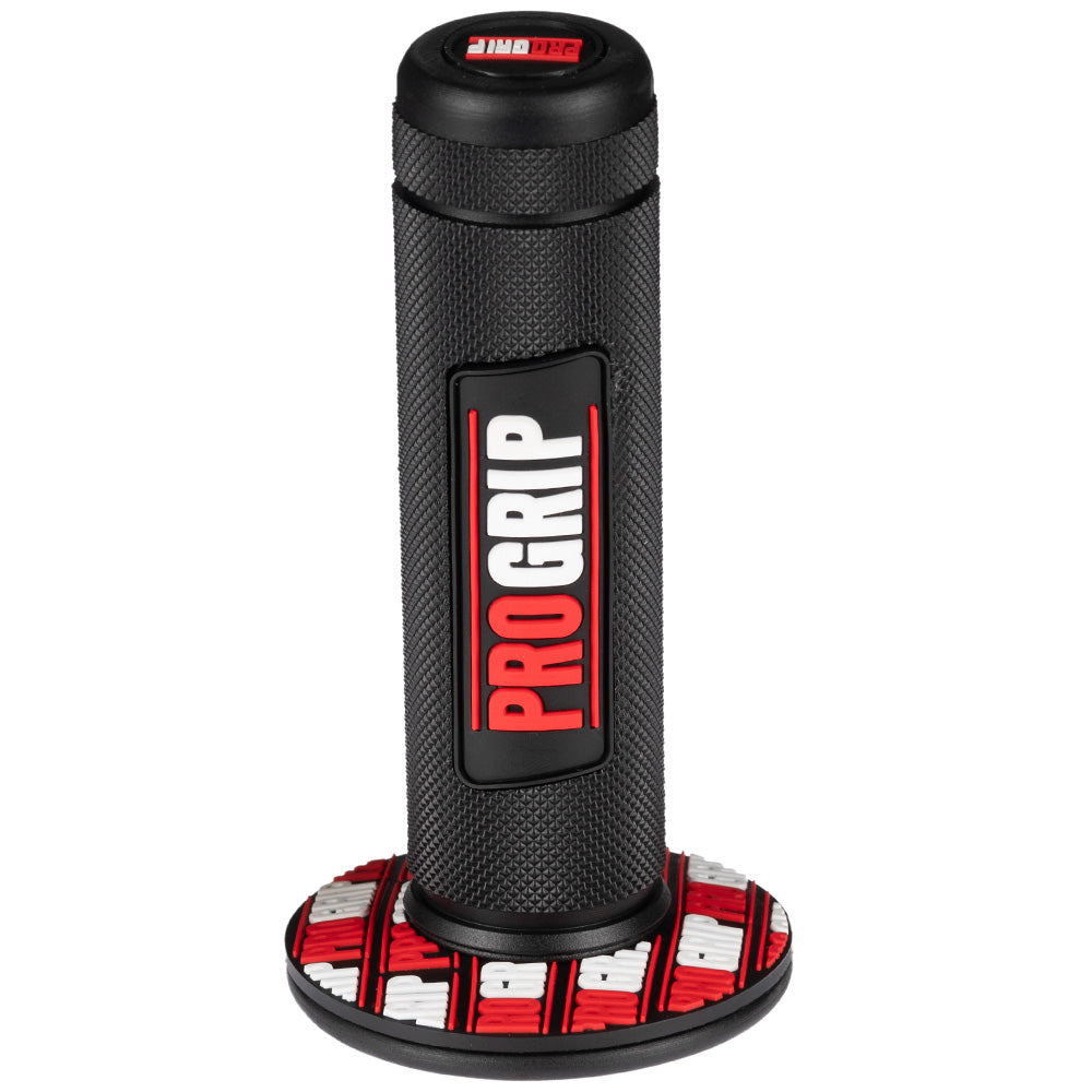 Grips Negro/Rojo Progrip liso con carretel Everestt