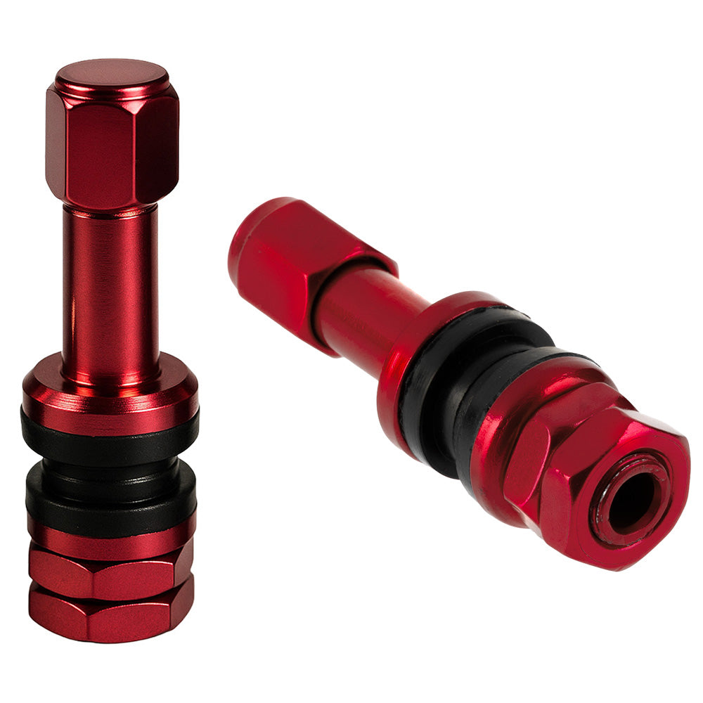 Válvula para Rin Recta Rojo en Aluminio