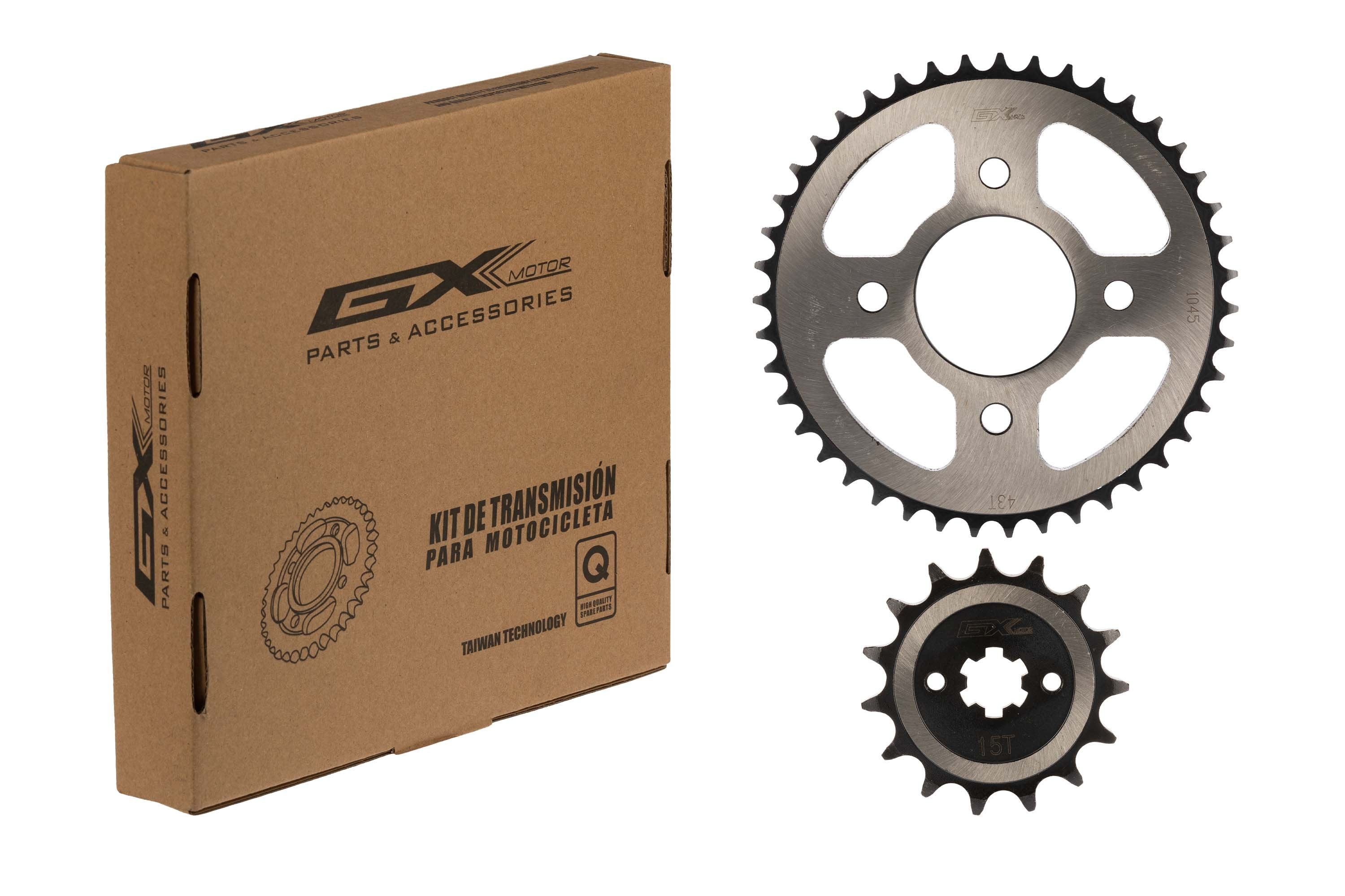 kit Sprocket-Piñon negro 43T/15T Pulsar 135/125 NS GX Motor