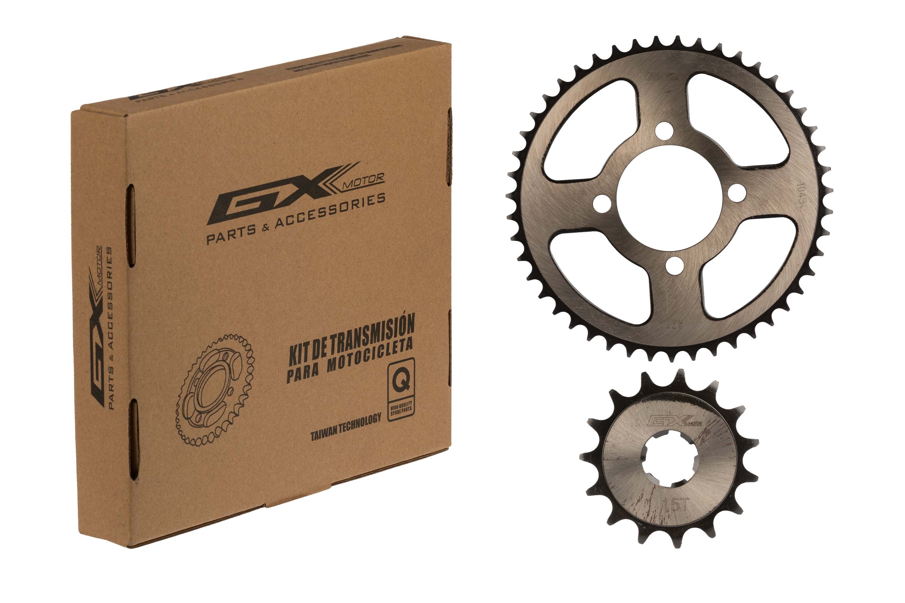 Kit Sprocket- Piñón negro 47T/15 DKT 125/175 GX Motor