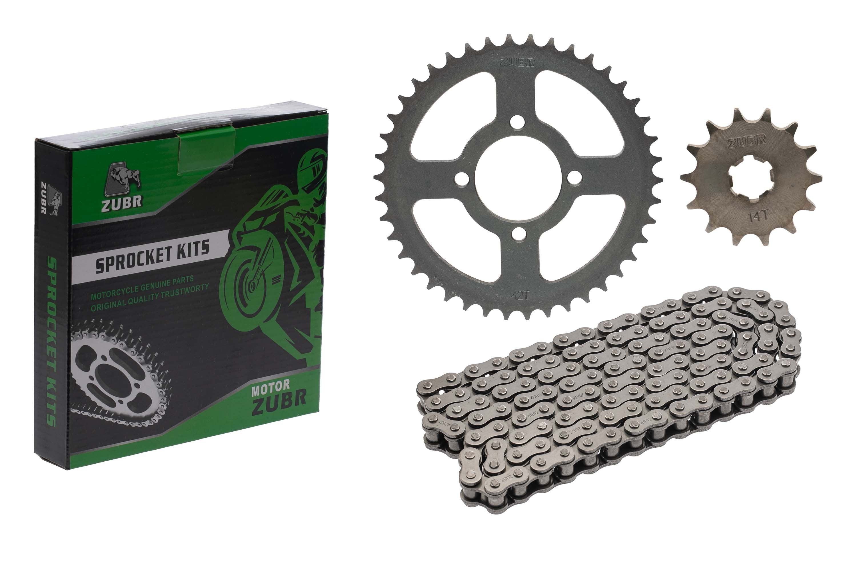 Kit de arrastre 428HX120L/42T/14T AX 100 Zubr