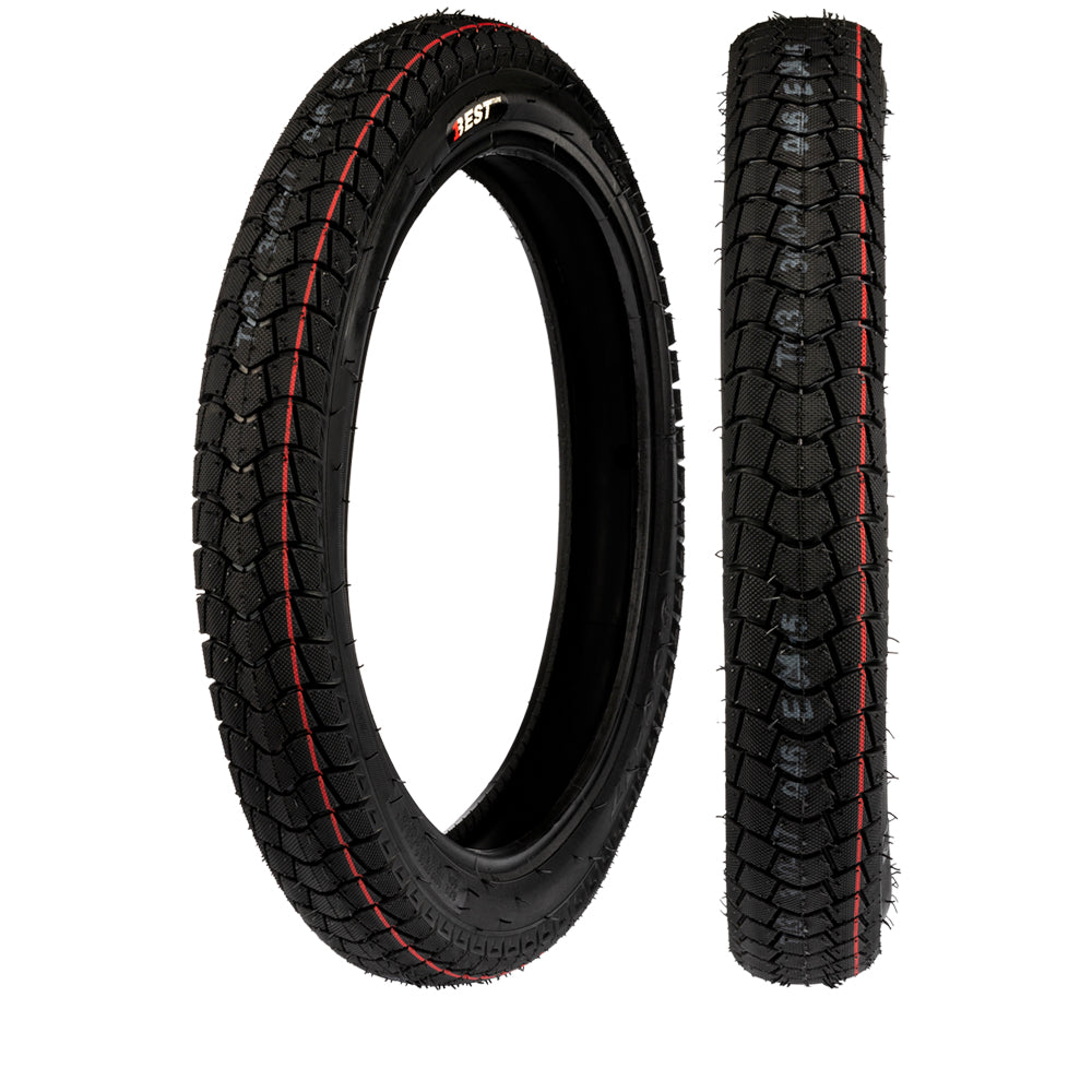Llanta Best Tire 3.00/17 DX-046 TT Trasera Doble Propósito