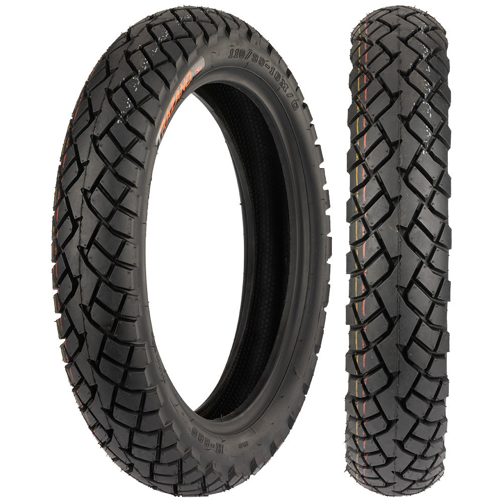 Llanta Trazano 110/90-16 TS10 TL Trasera Doble Propósito