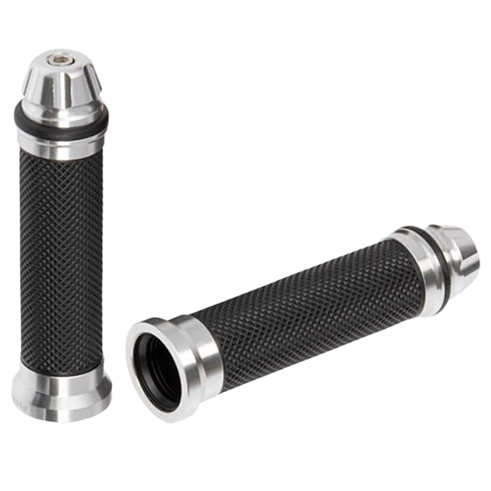 Grips para moto silver con carretel Everestt