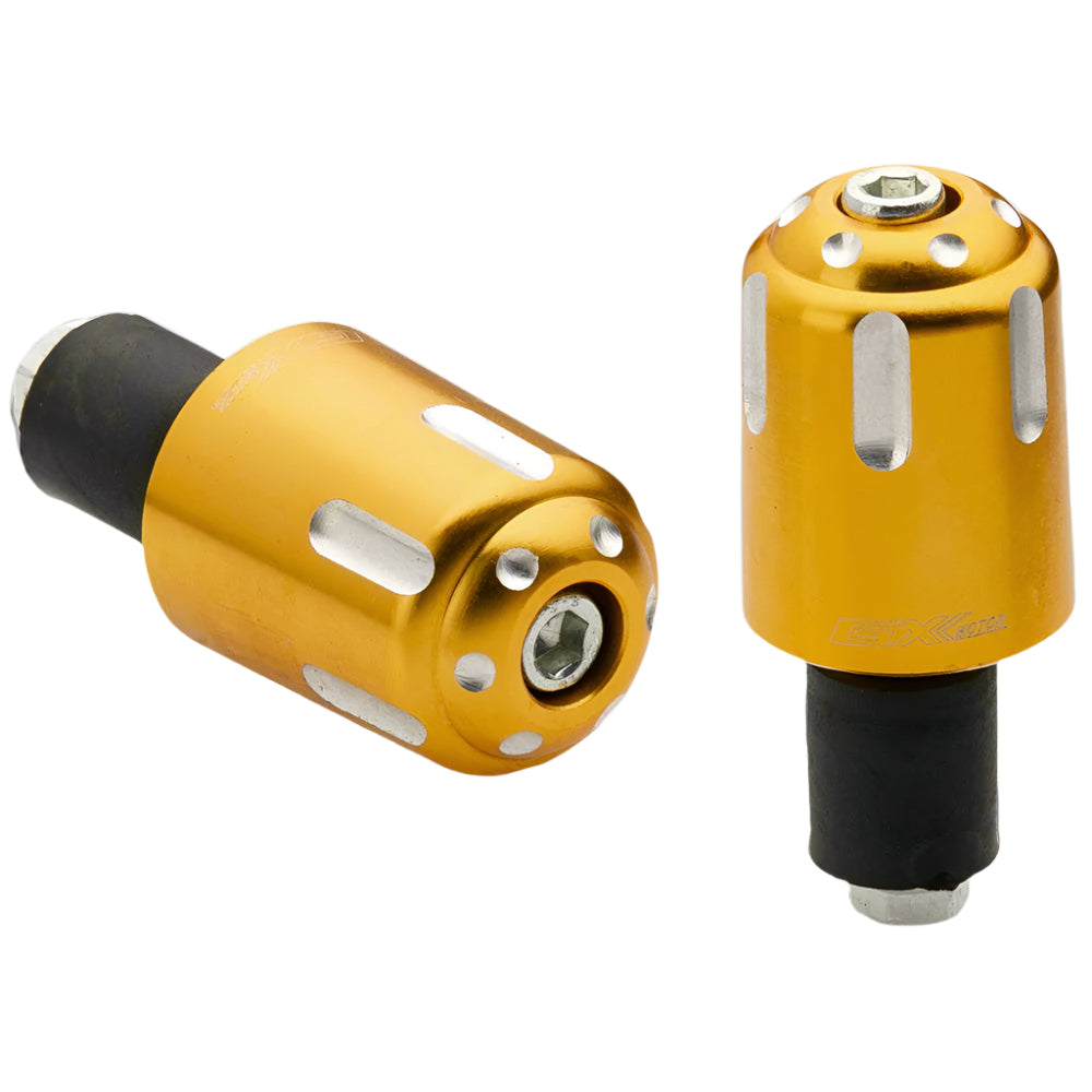 Topes para manubrio en aluminio dorado GX Motor