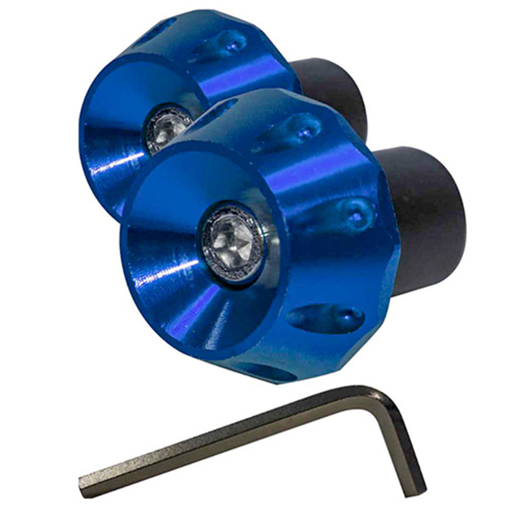 Topes para manubrio grafilado azul en aluminio Everestt