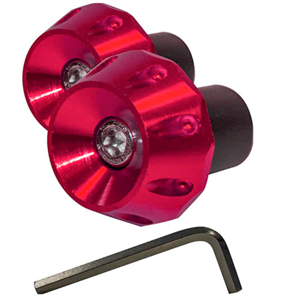 Topes para manubrio grafilado rojo en aluminio Everestt