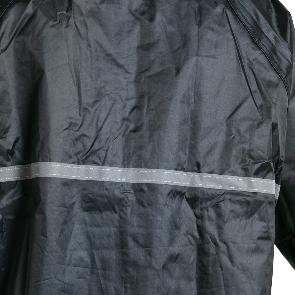 Impermeable pantalón y chaqueta con reflectivo Negro GX Motor