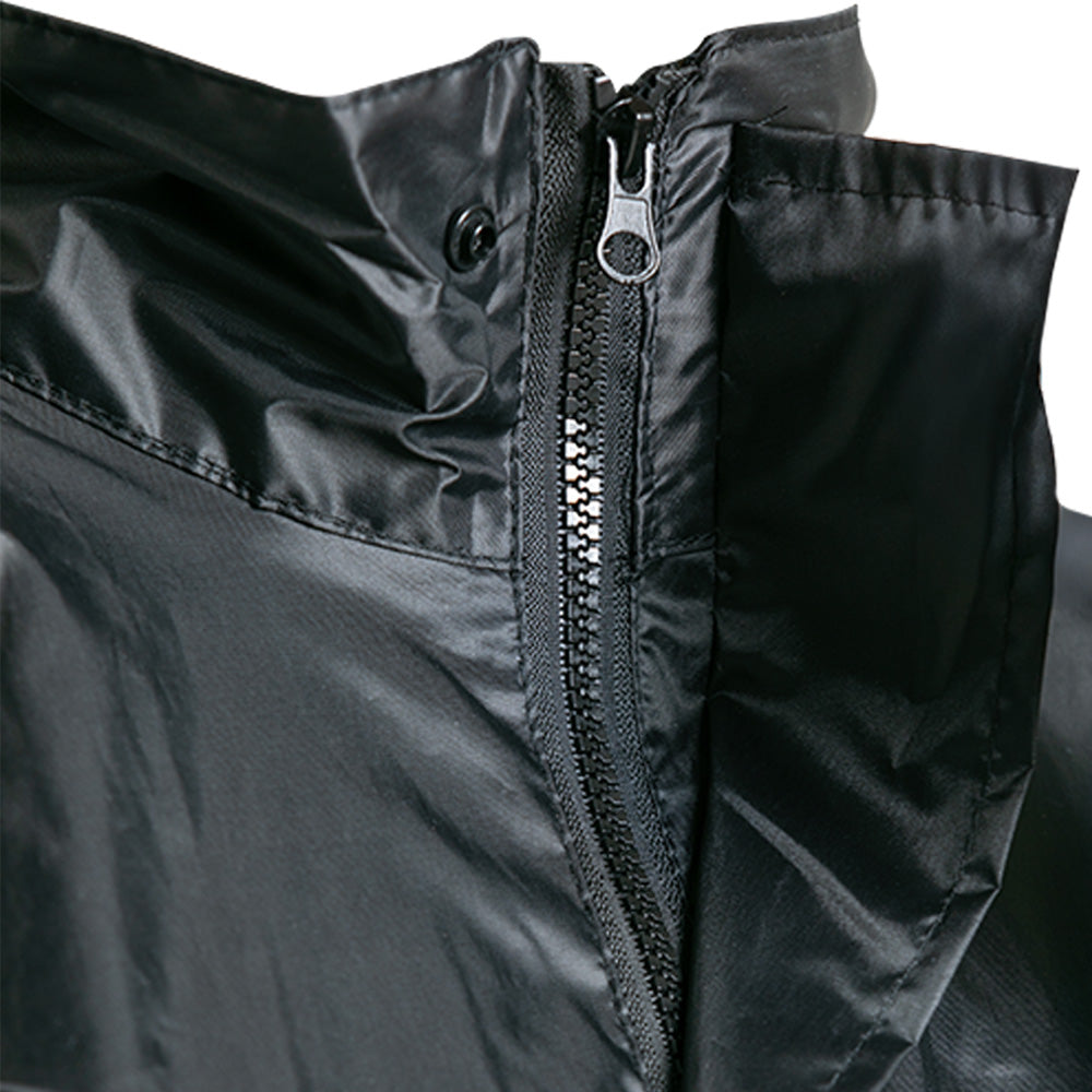 Impermeable pantalón y chaqueta con reflectivo Negro GX Motor