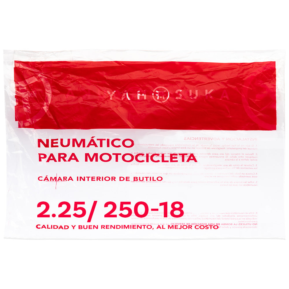Neumático Moto 2.25/2.50-18 Válvula TR4 Yahosuka