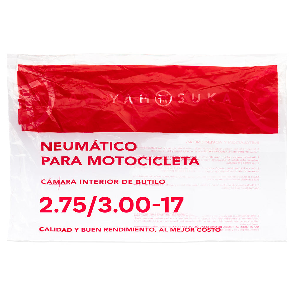 Neumático Moto 2.75/3.00-17 Válvula TR4 Yahosuka
