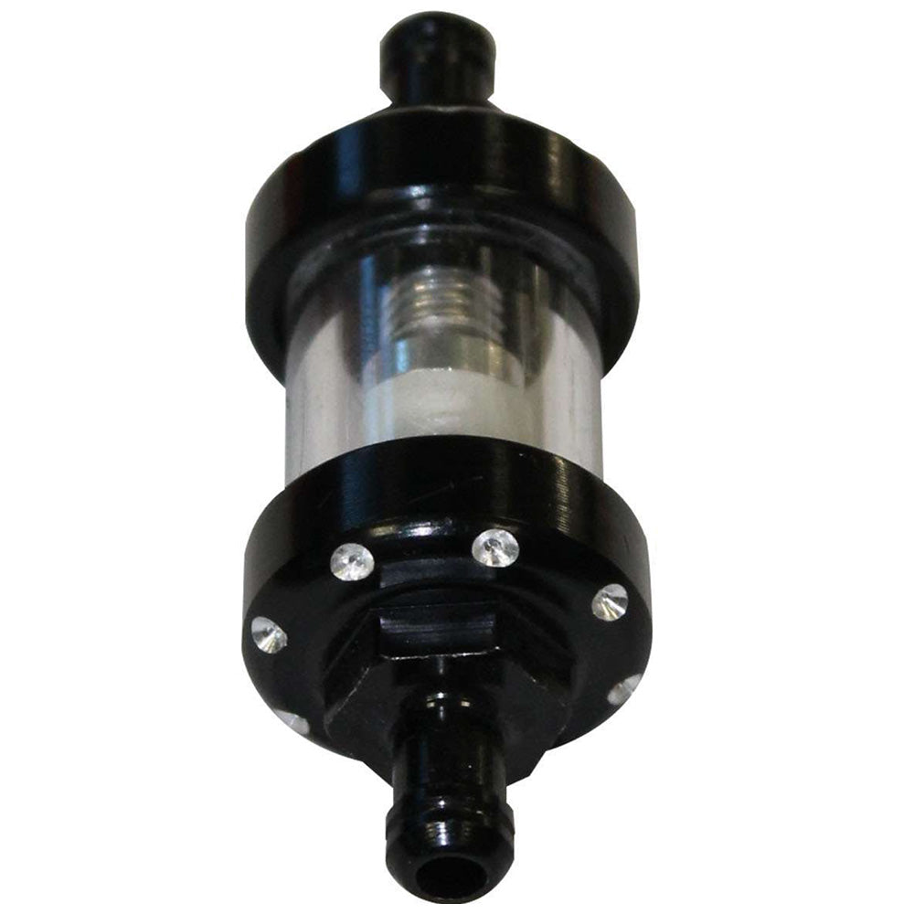 Filtro de gasolina negro en aluminio vidrio universal GX Motor