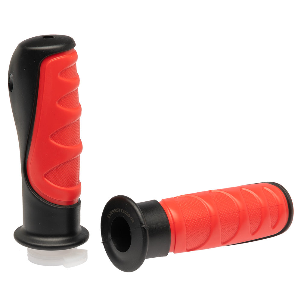 Grips de lujo negro rojo 124MM Everestt