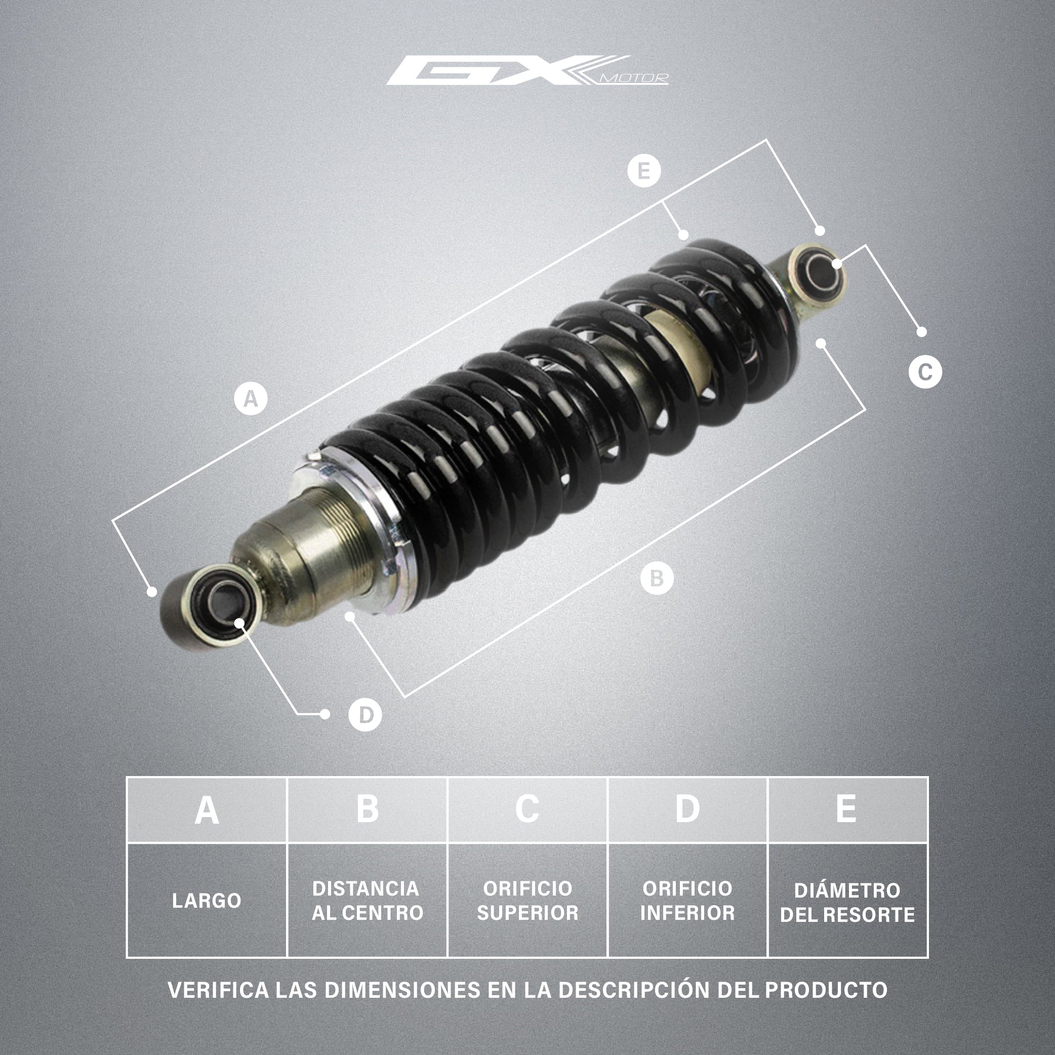Amortiguador AKT TTR 150 Monoshock GX