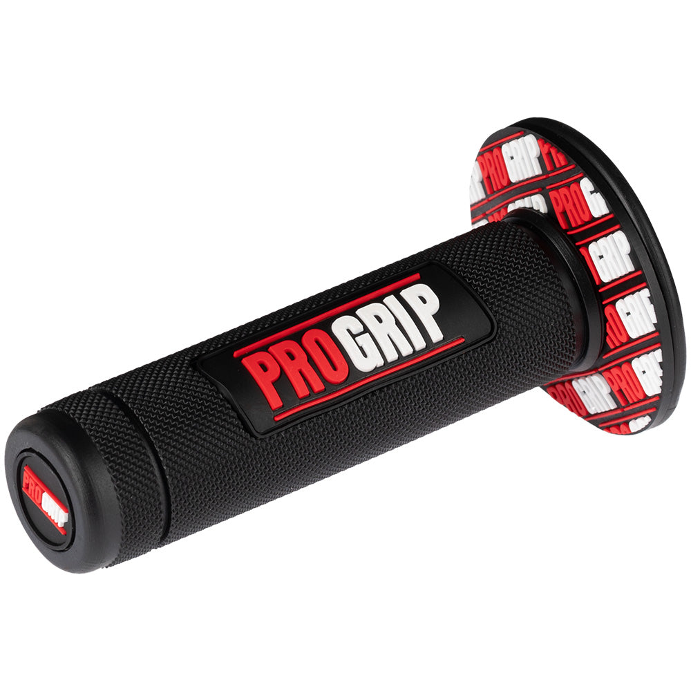 Grips para moto negro rojo Progrip liso con carretel Everestt