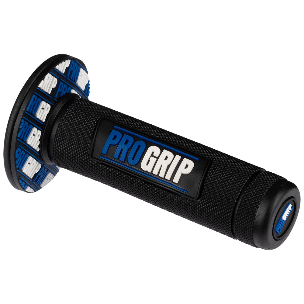 Grips para moto negro azul Progrip liso con carretel Everestt