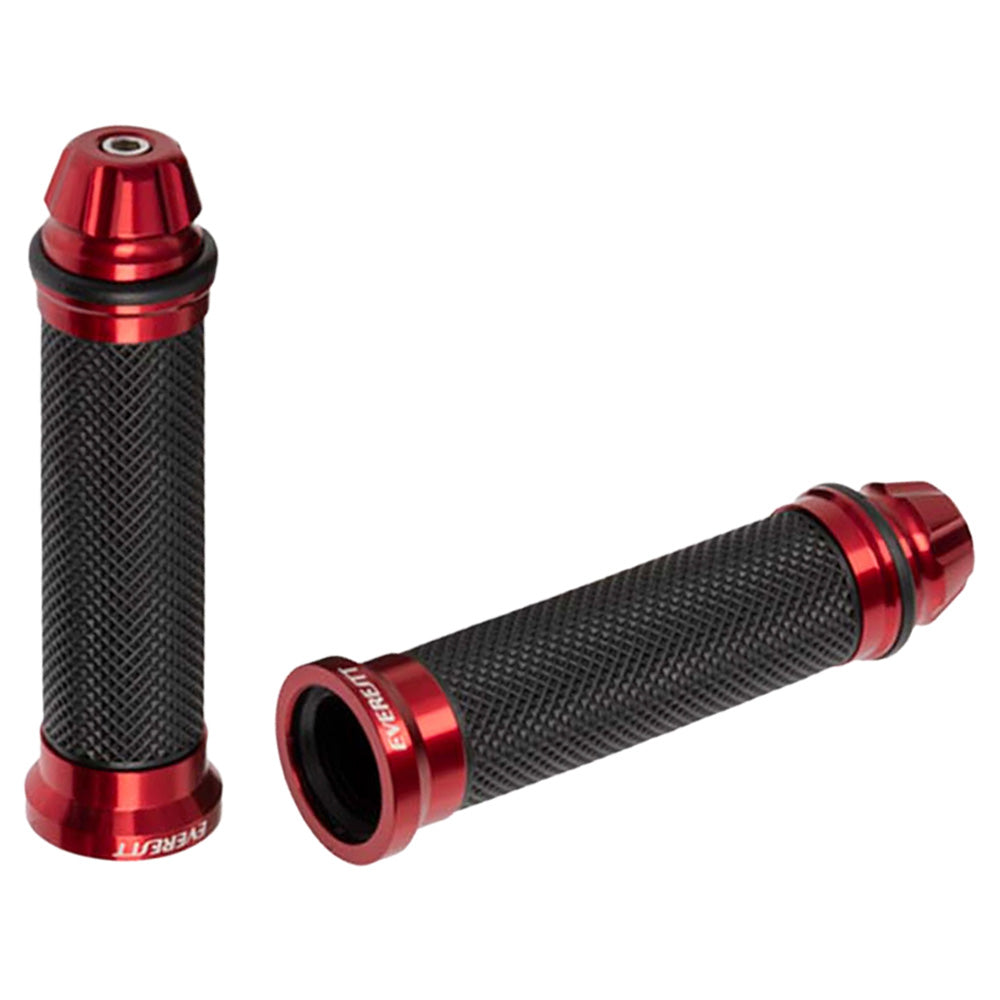 Grips para moto rojo con carretel Everestt