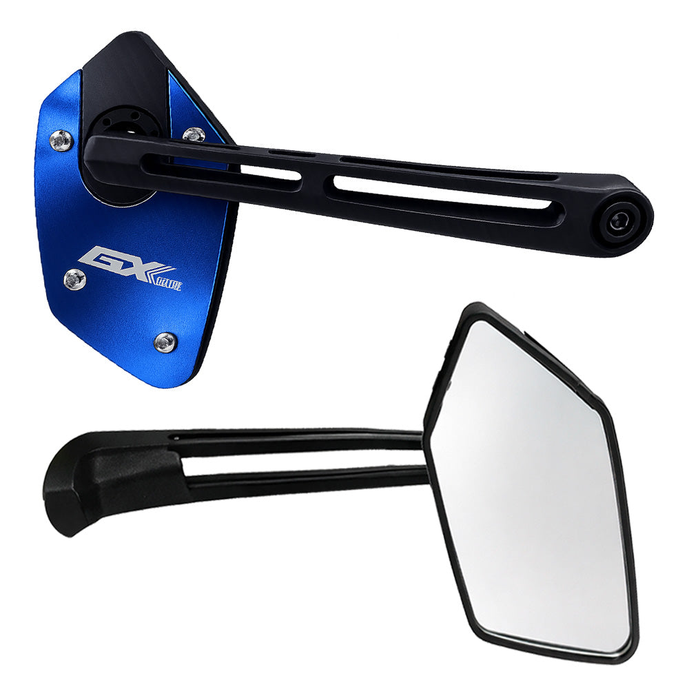 Espejo Retrovisor en Aluminio Azul GX Motor