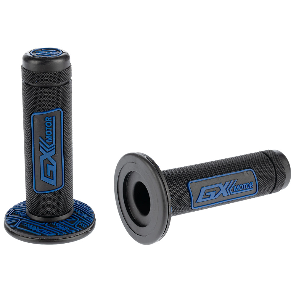 Grips en Caucho Negro/Azul GX Motor