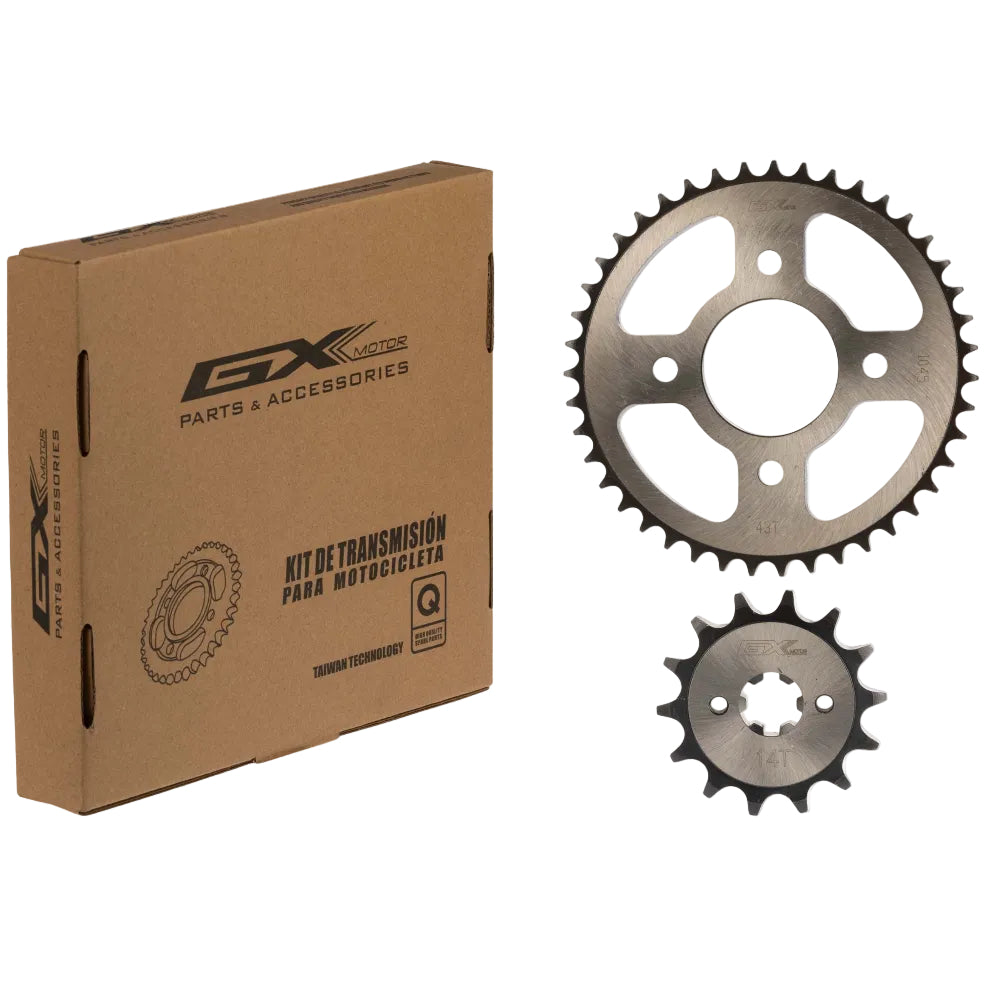 Kit Sprocket-Piñón 43T/14T Pulsar 180/Discover 135 GX Motor