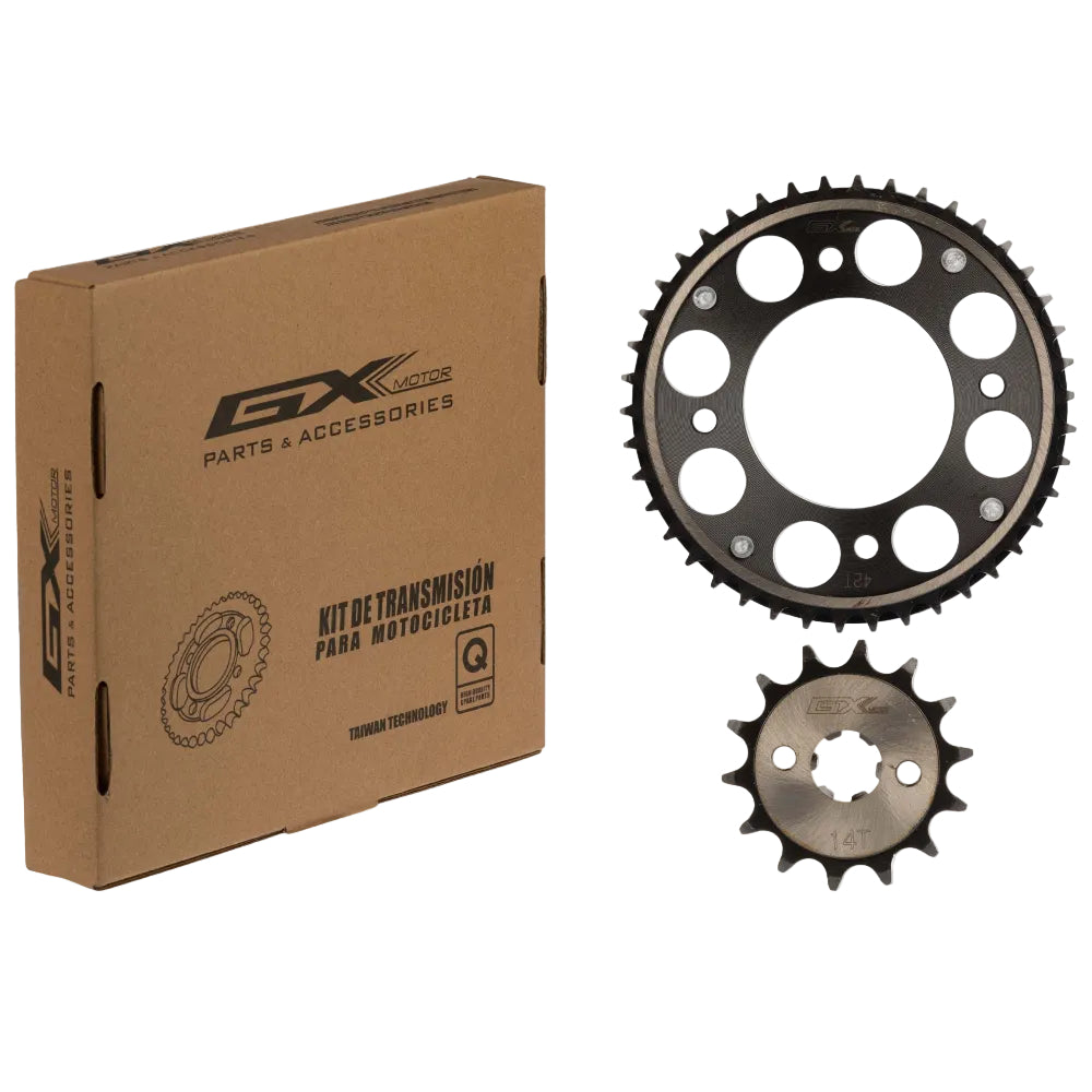 Kit Sprocket- Piñón negro 42T/14T CB 110/Dream Neo GX Motor