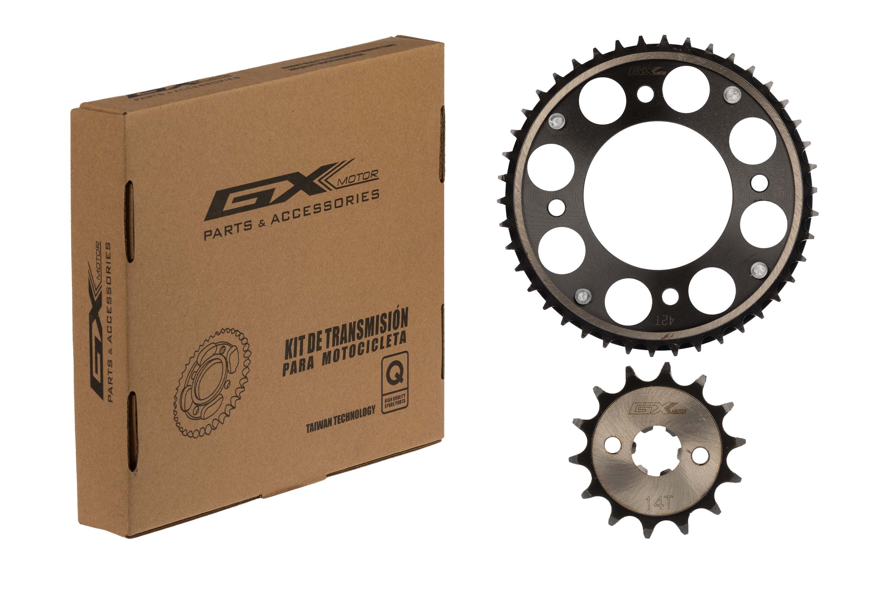 Kit Sprocket- Piñón negro 42T/14T para CB110/Drean Neo GX Motor