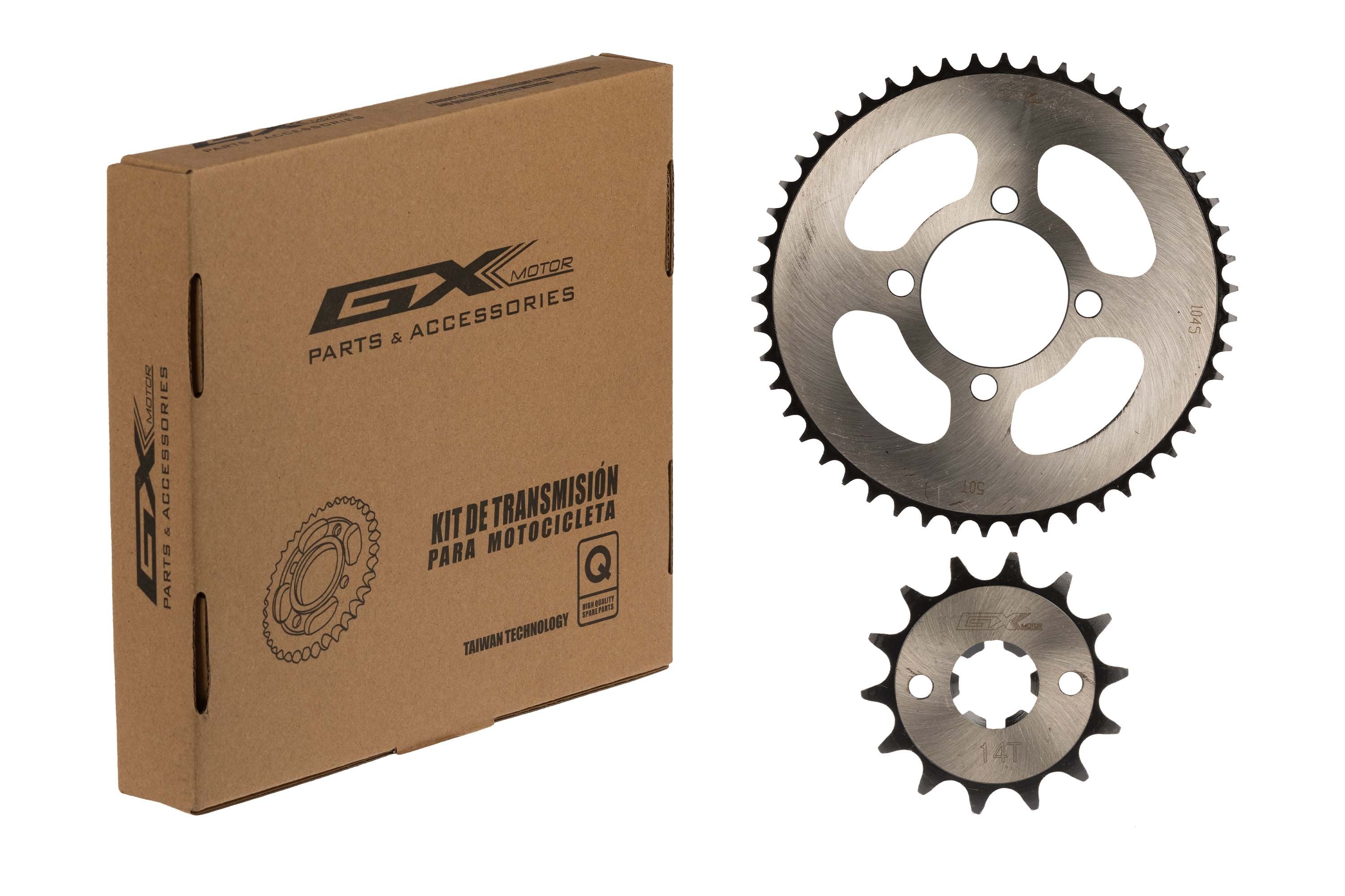 Kit Sprocket- Piñón negro 50T/14T para XTZ125 GX Motor