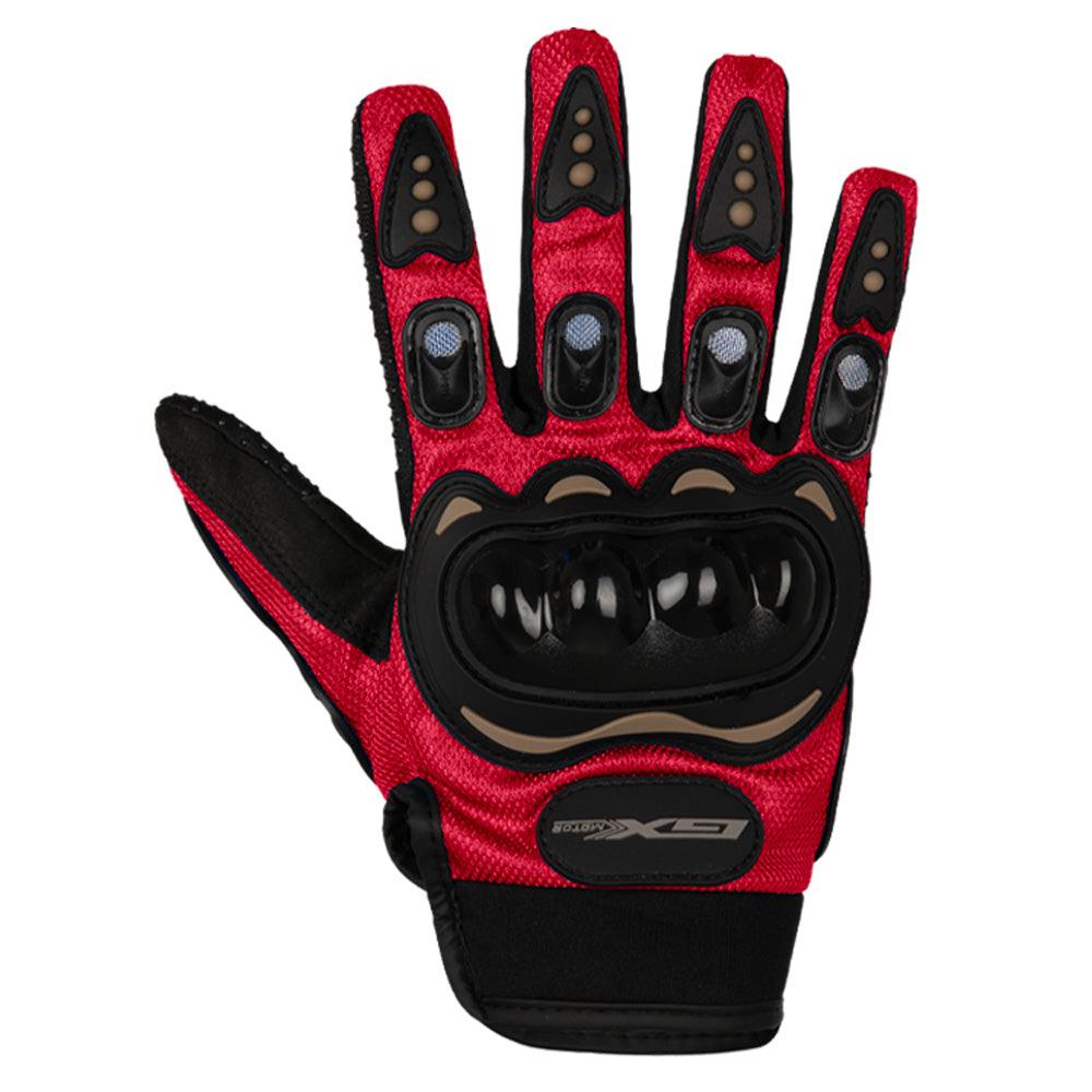 Guantes Negro/Rojo MCS-01D GX Motor