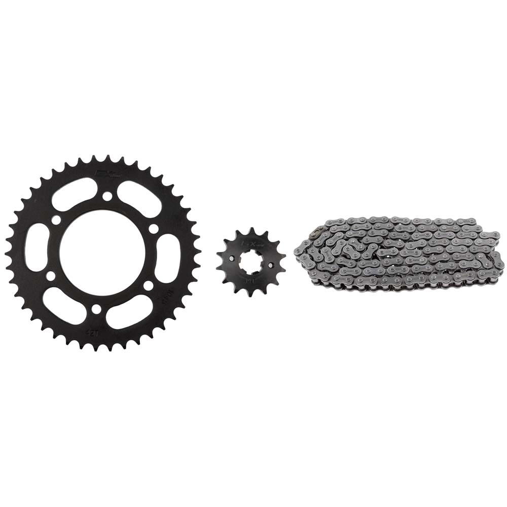 Kit de arrastre negro SZR 428Hx132/42T/14T GX Motor