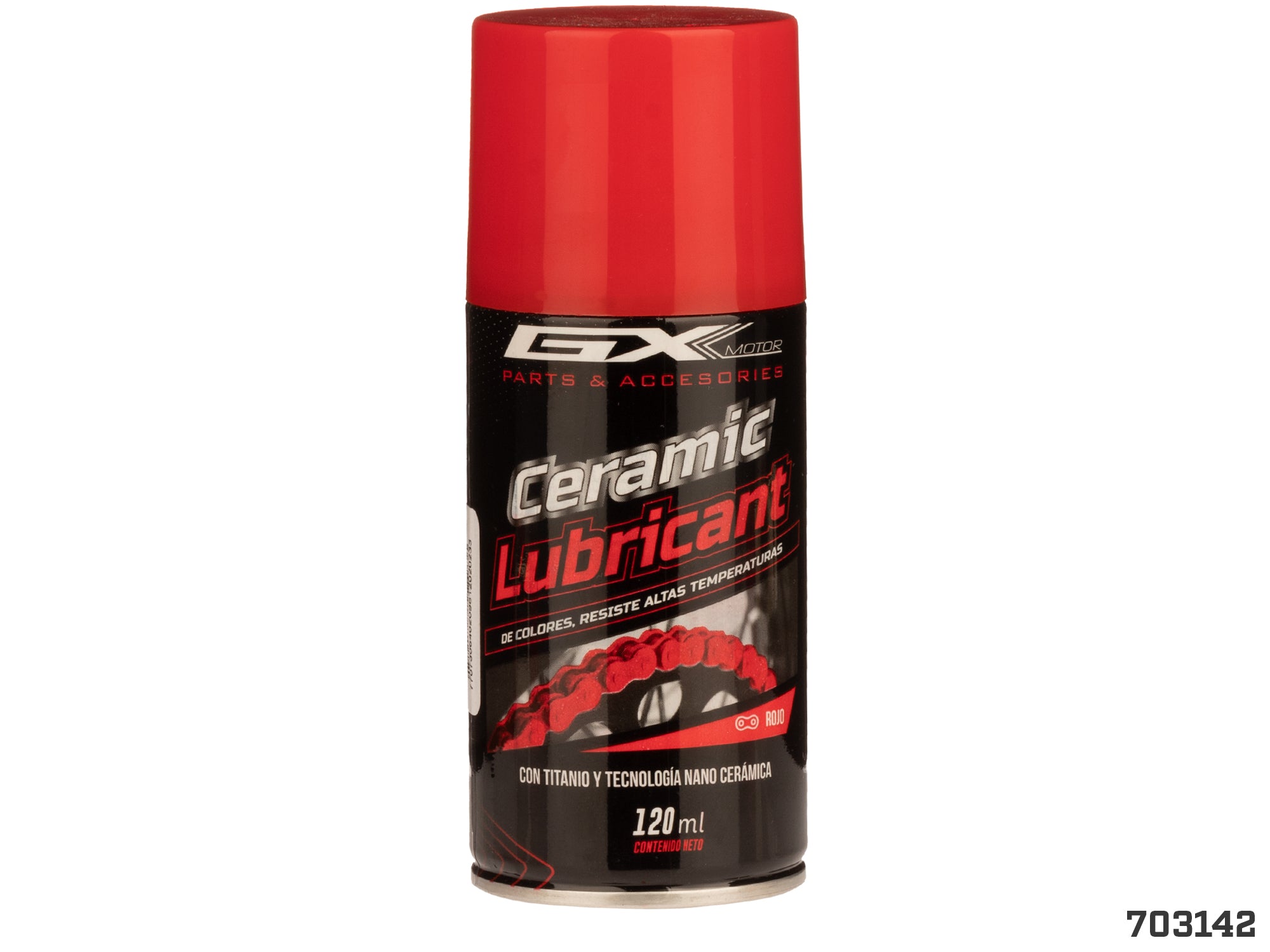 Lubricante De Cadena Rojo En Aerosol 120ML GX Motor