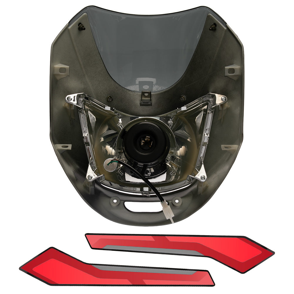 Farola Con Carenaje Negro-Rojo Boxer CT 100 GX Motor