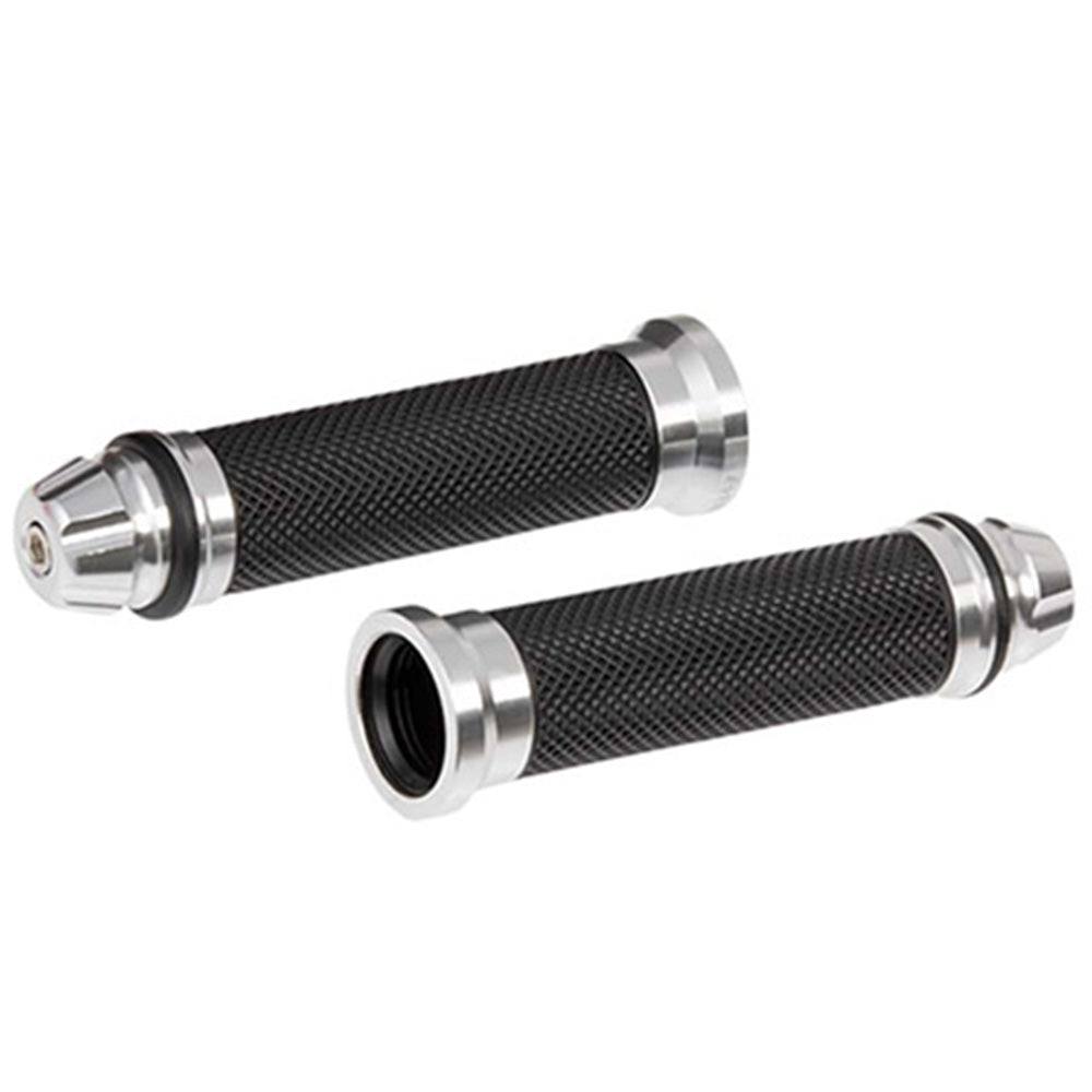 Grips para moto silver con carretel Everestt