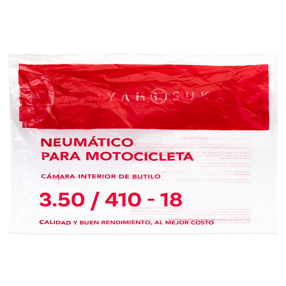 Neumático Moto 3.50/4.10-18 Válvula TR4 Yahosuka