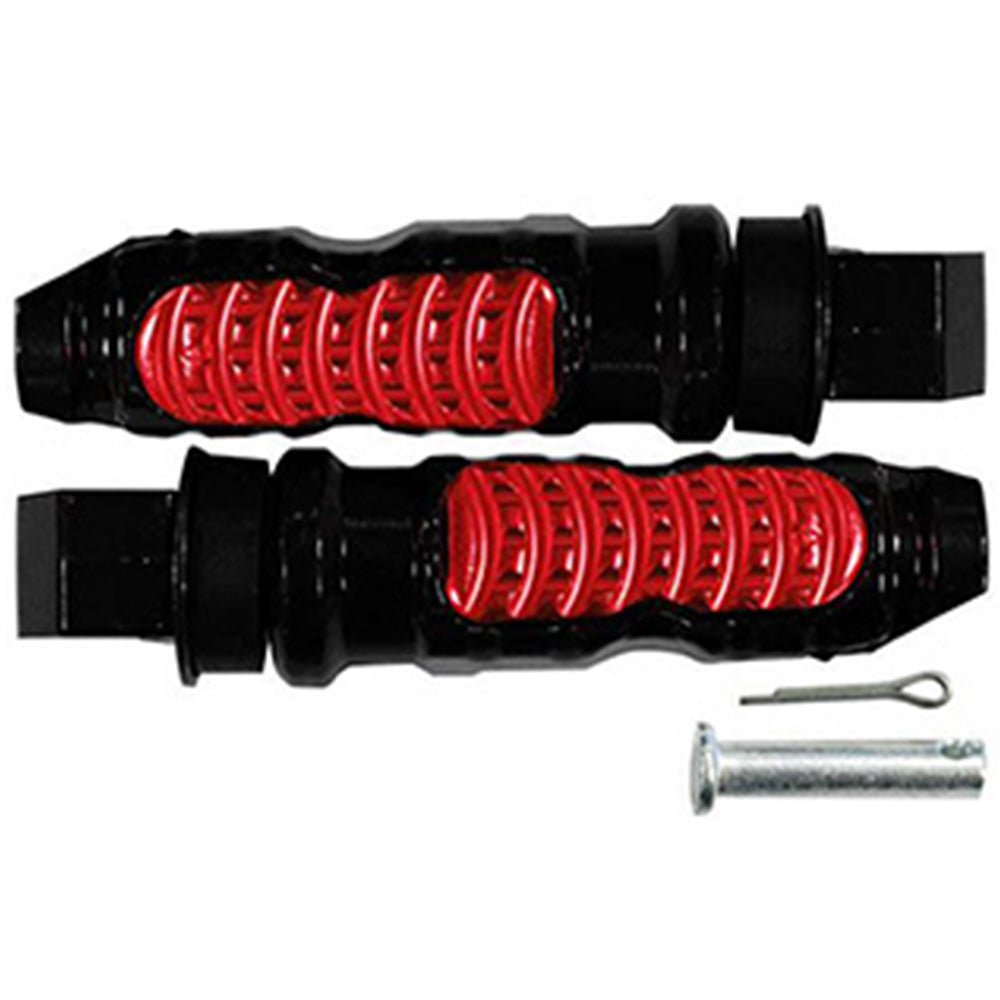 Posapiés de lujo trasero negro rojo para moto GX Motor