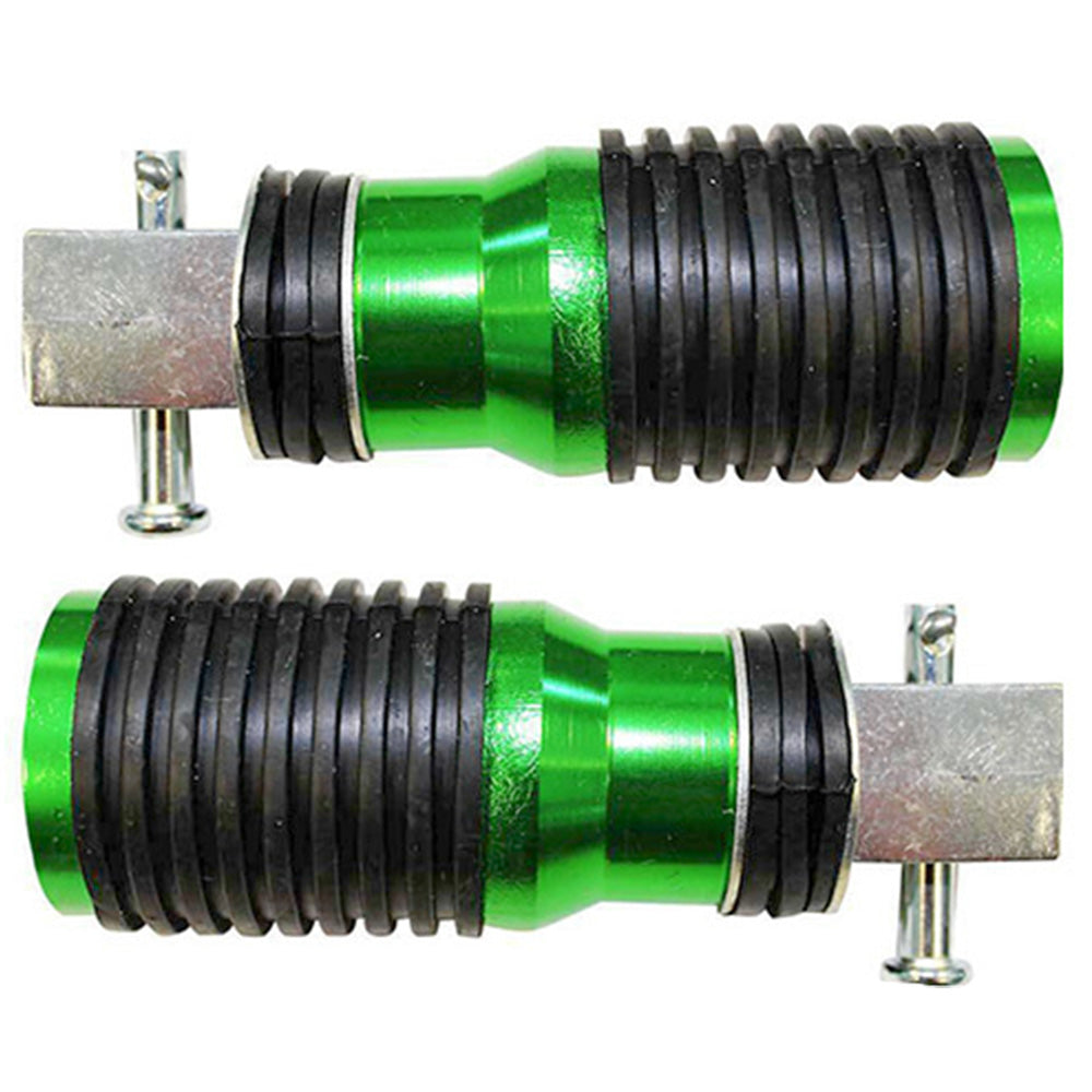 Posapiés de lujo trasero negro verde para moto GX Motor